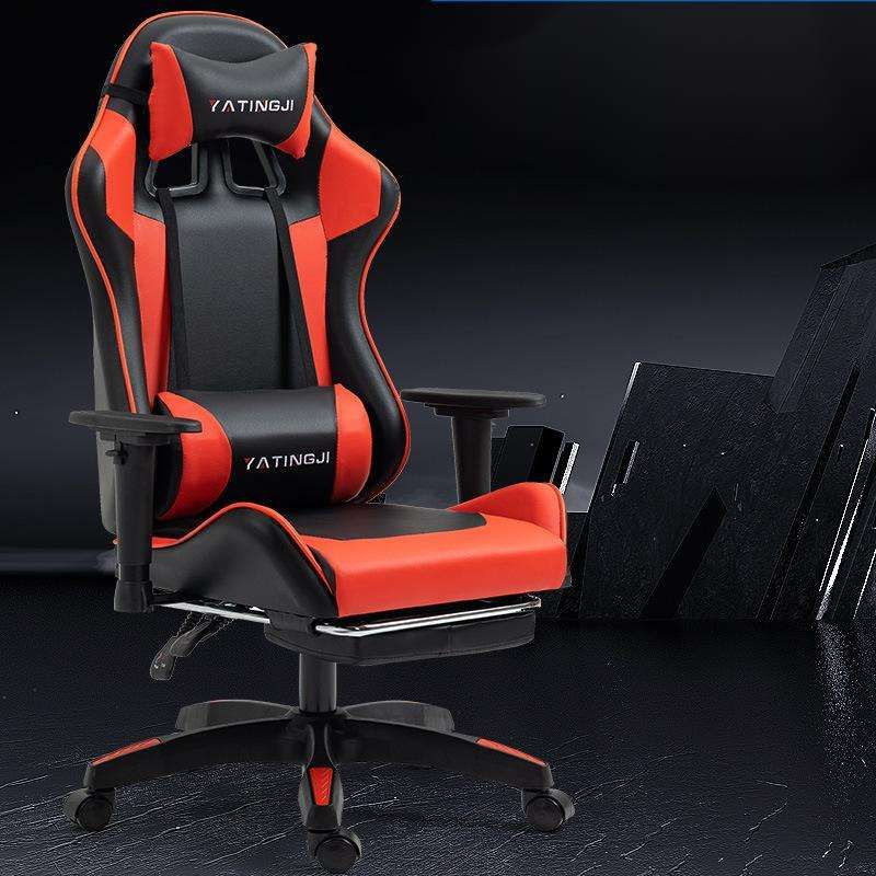 Gamer Pu Leather PC Computer Game Chair With Footrest