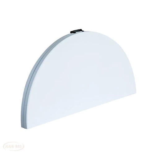 White Round Plastic Folding Table 4 5 6 Ft Table Used for Events Outdoor Wedding Banquet Modern Plastic Table Circle