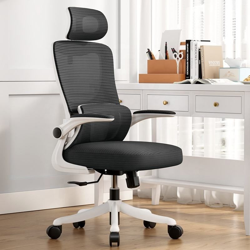 Mesh Ergonomic Office Chair With Dual-backrest 360°Swivel Staff Guest Executive Chair For Gaming & Office Use