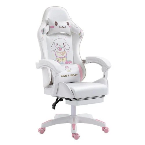 Ergonomic Swivel Steel frame Racing Gamer Gaming Chair With Footrest