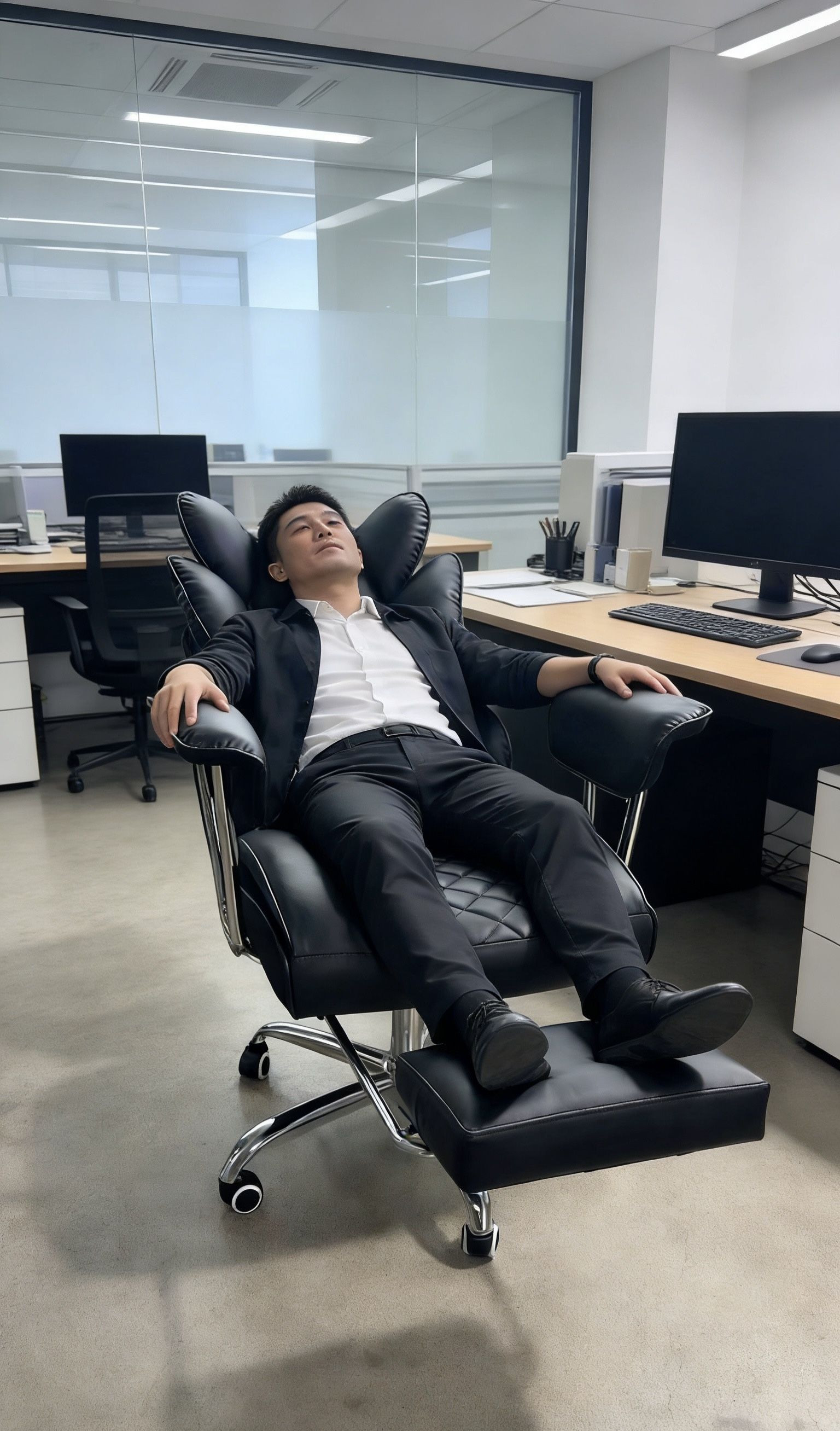 Wholesale Furniture Armchair Computer Swivel Luxury Boss Executive Office Chairs Leather Computer Chair Foot Pedal