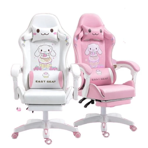 Ergonomic Swivel Steel frame Racing Gamer Gaming Chair With Footrest
