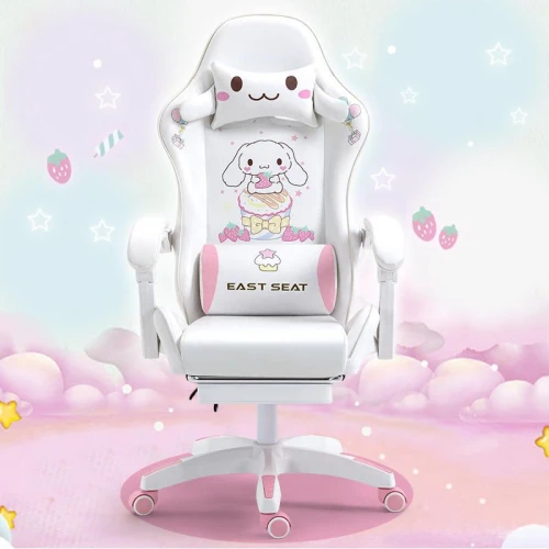 Ergonomic Swivel Steel frame Racing Gamer Gaming Chair With Footrest