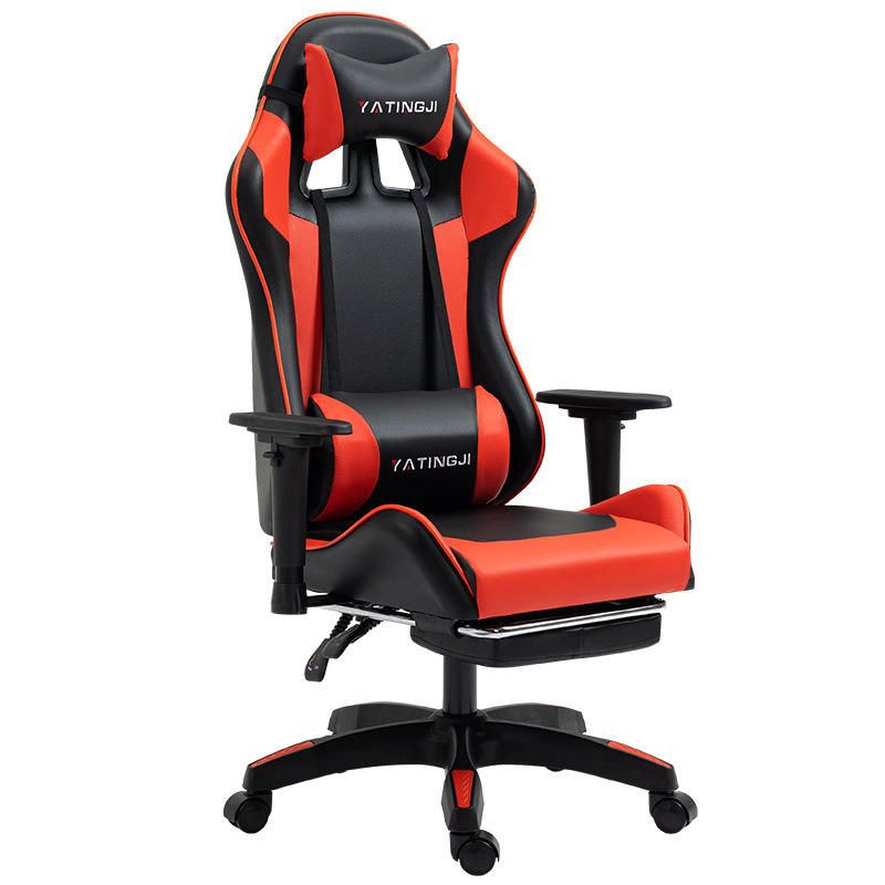 Gamer Pu Leather PC Computer Game Chair With Footrest