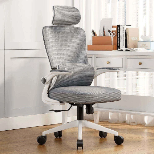 Mesh Ergonomic Office Chair With Dual-backrest 360°Swivel Staff Guest Executive Chair For Gaming & Office Use