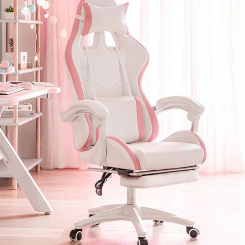 E-Sports Gaming Chair Ultrafine Leather High Back Ergonomic Armrest Lumbar Support High Elastic Foam Gamer Chair