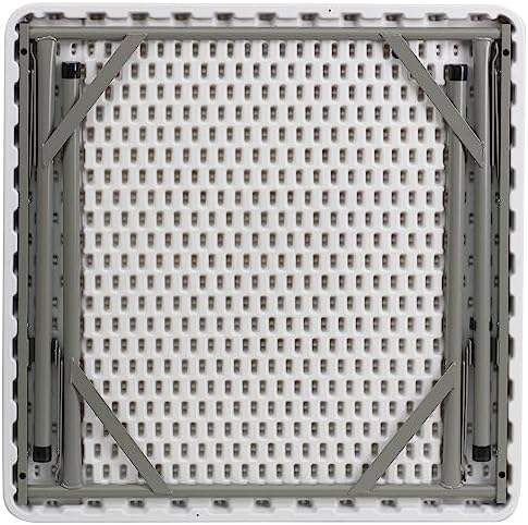 Factory Direct Sale Cheap Square Granite White Plastic Folding Table | Waterproof | Impact and Stain Resistant