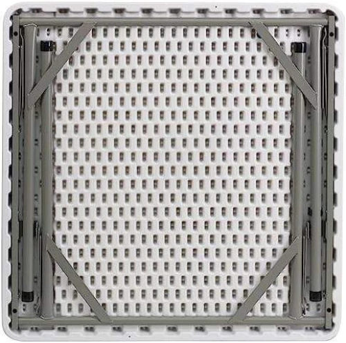 Factory Direct Sale Cheap Square Granite White Plastic Folding Table | Waterproof | Impact and Stain Resistant