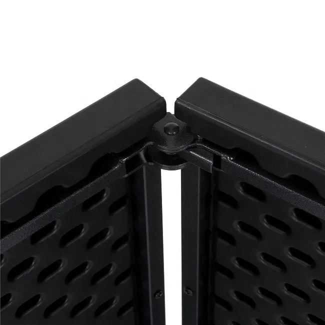180cm Black Color HDPE Rectangular Center Foldable Party Plastic Folding Tables Wholesale