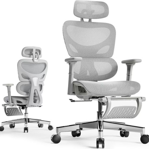 Ergonomic Office Chair with Mesh Fabric Modern Design Plastic Base-Executive Swivel Chair