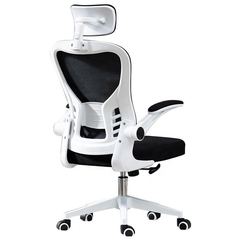 Ergonomic Adjustable Mesh Desk Chair with C-Shape Backrest and High-Density Cushion for Students Home Office Work