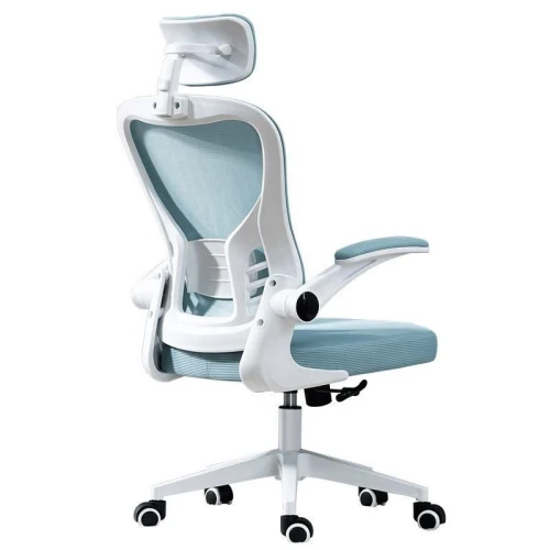 Ergonomic Adjustable Mesh Desk Chair with C-Shape Backrest and High-Density Cushion for Students Home Office Work