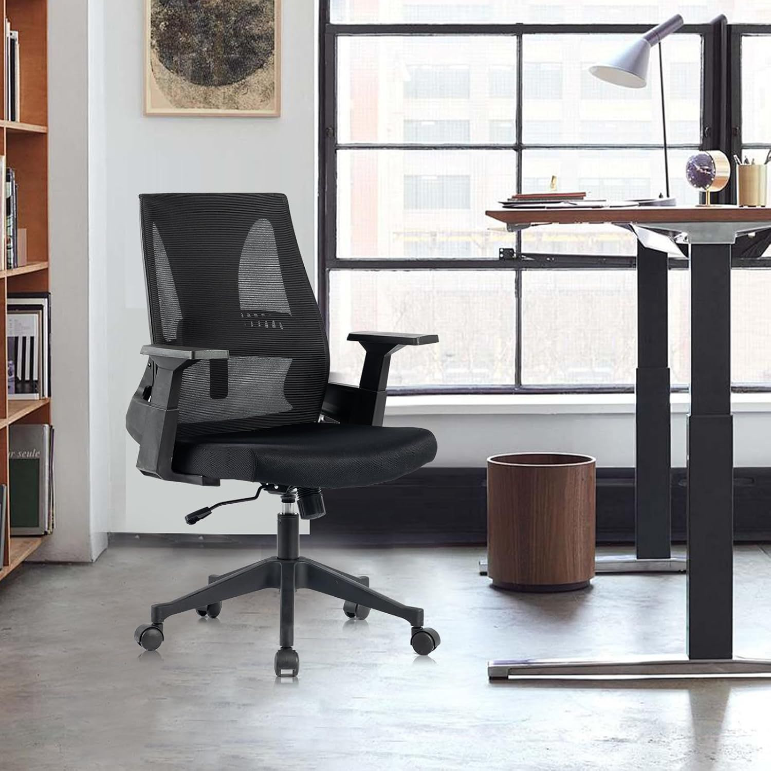 Office Chair Heavy Duty Mesh Ergonomic Computer Chairs with Adjustable Lumbar Support and Wide Comfy Seat