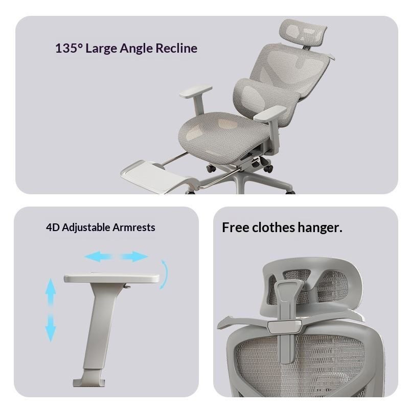 Ergonomic Modern Computer/E-Sports Chair Massage Adjustable Waist Protection Reclining for Home Office Comfort-Factory