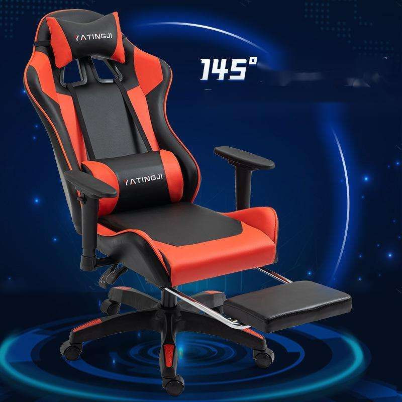 Gamer Pu Leather PC Computer Game Chair With Footrest