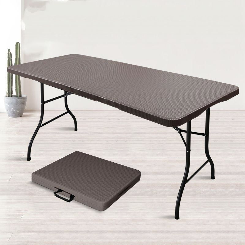 240 cm (8 Ft) Long Outdoor Folding Table Modern HDPE (High-Density Polyethylene) Plastic Stainless Steel Legs Empty