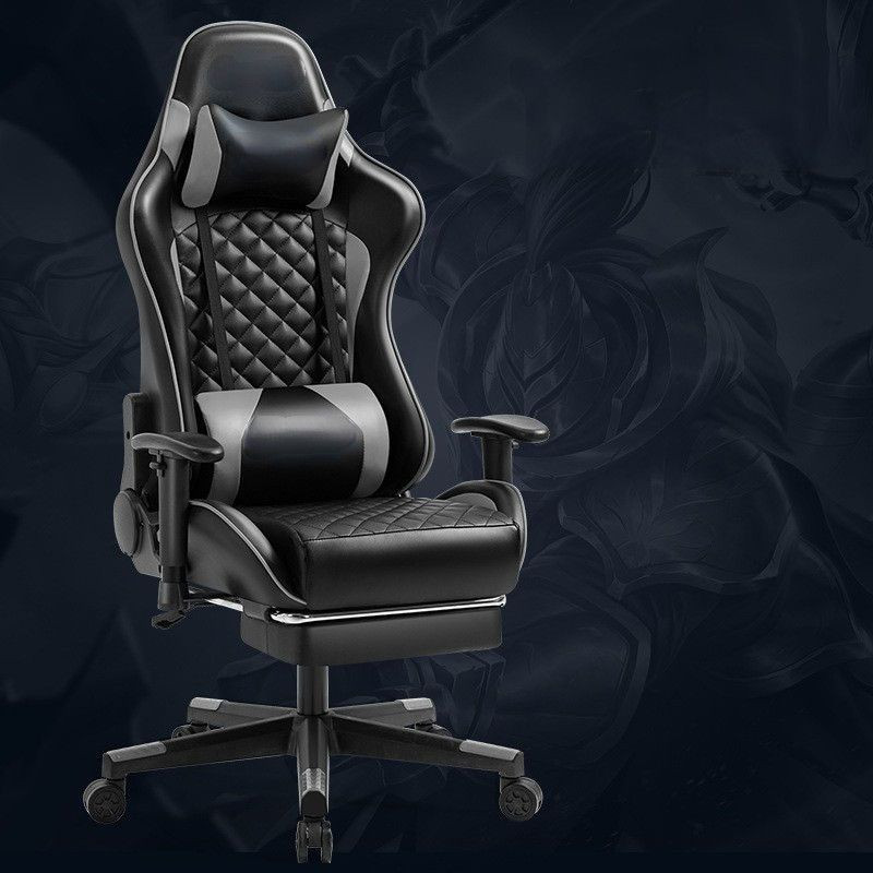 High Back Comfortable Soft Cushion E-Sport Racing Gaming Chair with Footrest