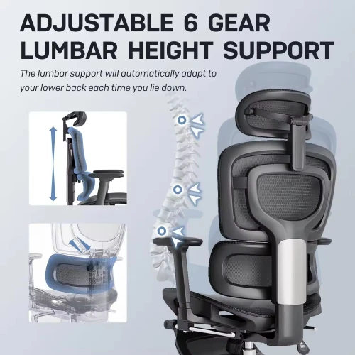 Wholesale Comfortable Swivel Luxury Moving Rocking Mesh Fabric Pro President Chair Ergonomic Office Chair with Leg Rest