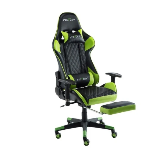 2026 High Back Comfortable Leather Computer Desk Chair Adjustable Ergonomic Home Gaming Chair with Footrest and Headres
