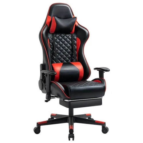 High Back Comfortable Soft Cushion E-Sport Racing Gaming Chair with Footrest
