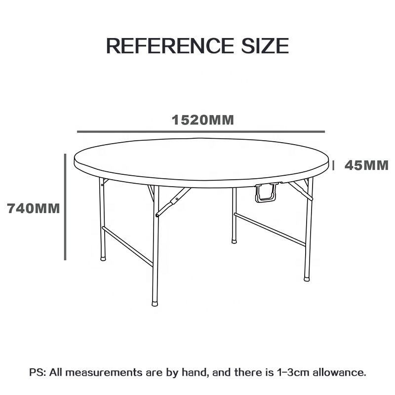 5 Feet 60 Inches Wholesale Foldable Banquet Party Event Wedding 10 Seater Outdoor Chair Table