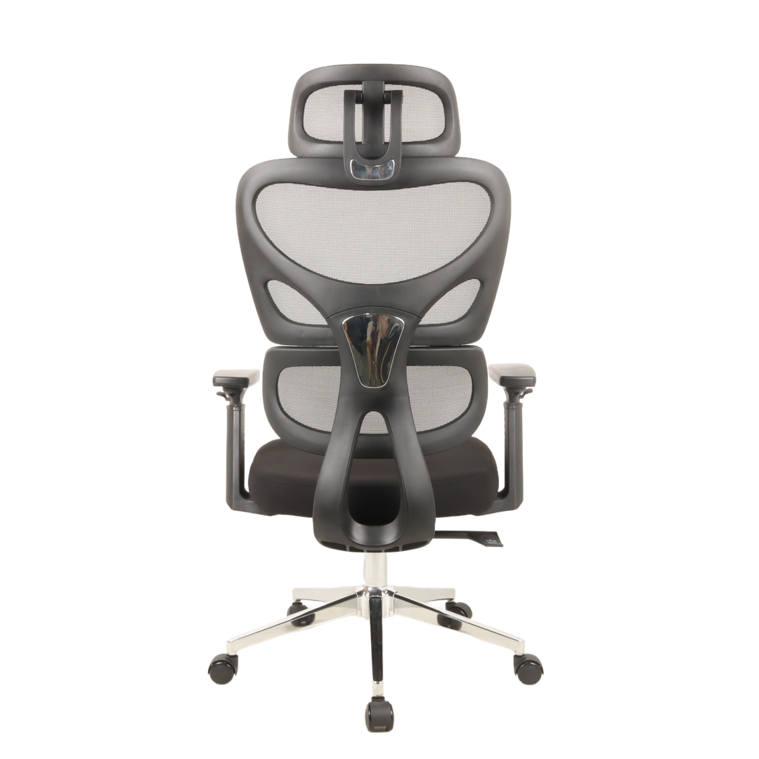 Ergonomic Office Chair with Mesh Fabric Modern Design Plastic Base-Executive Swivel Chair